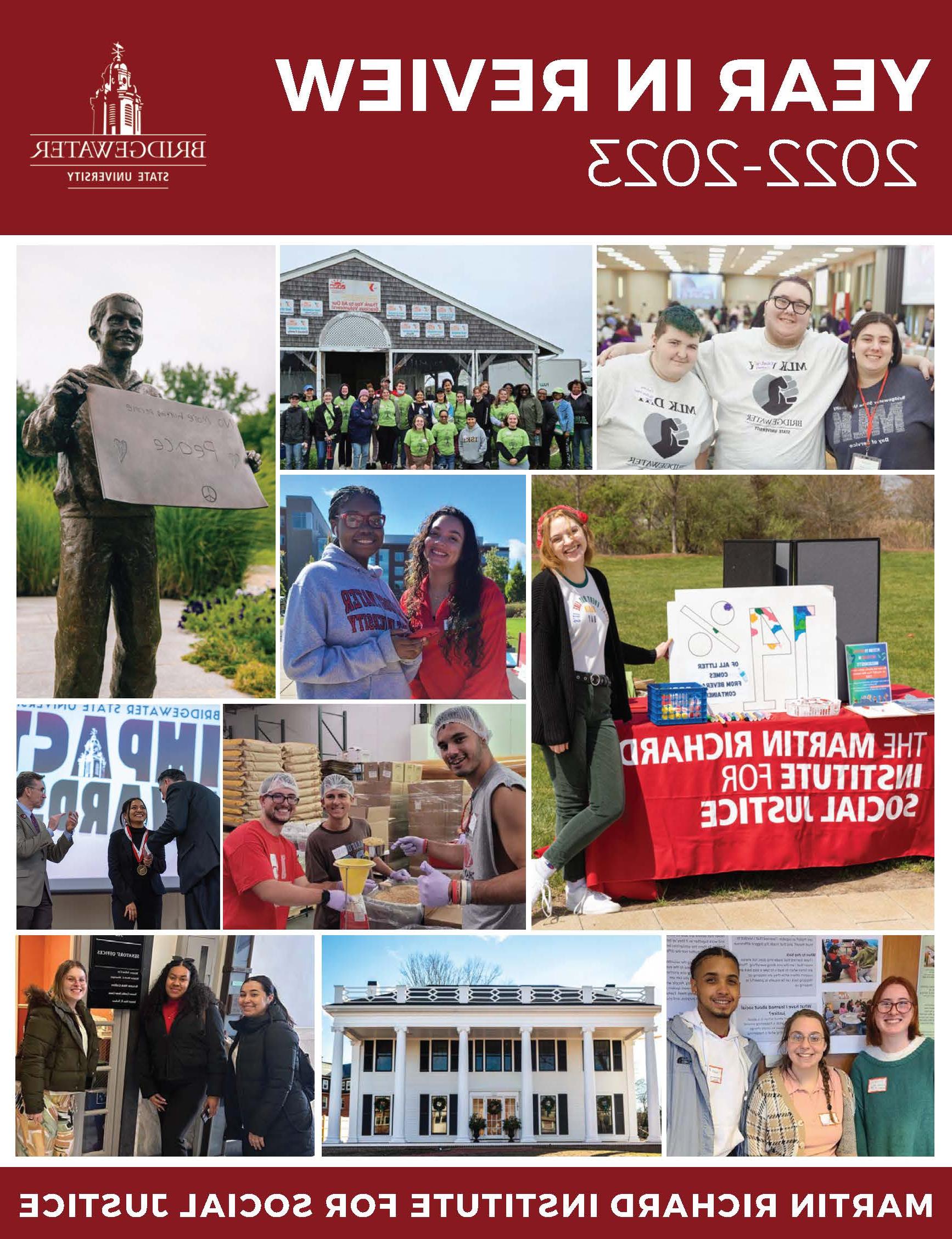 Cover of the Year in Review 2022-2023 for the Martin Richard Institute for Social Justice